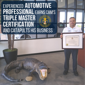 Experienced Automotive Professional Earns Triple Master Certification from the College of Automotive Management