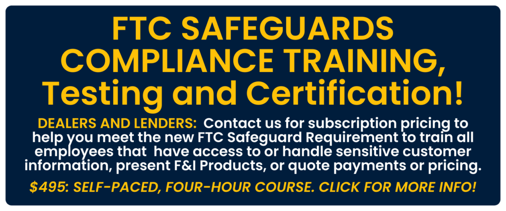 FTC SAFEGUARDS COMPLIANCE TRAINING, Testing and Certification