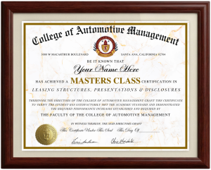 Finance manager certification diploma CAM