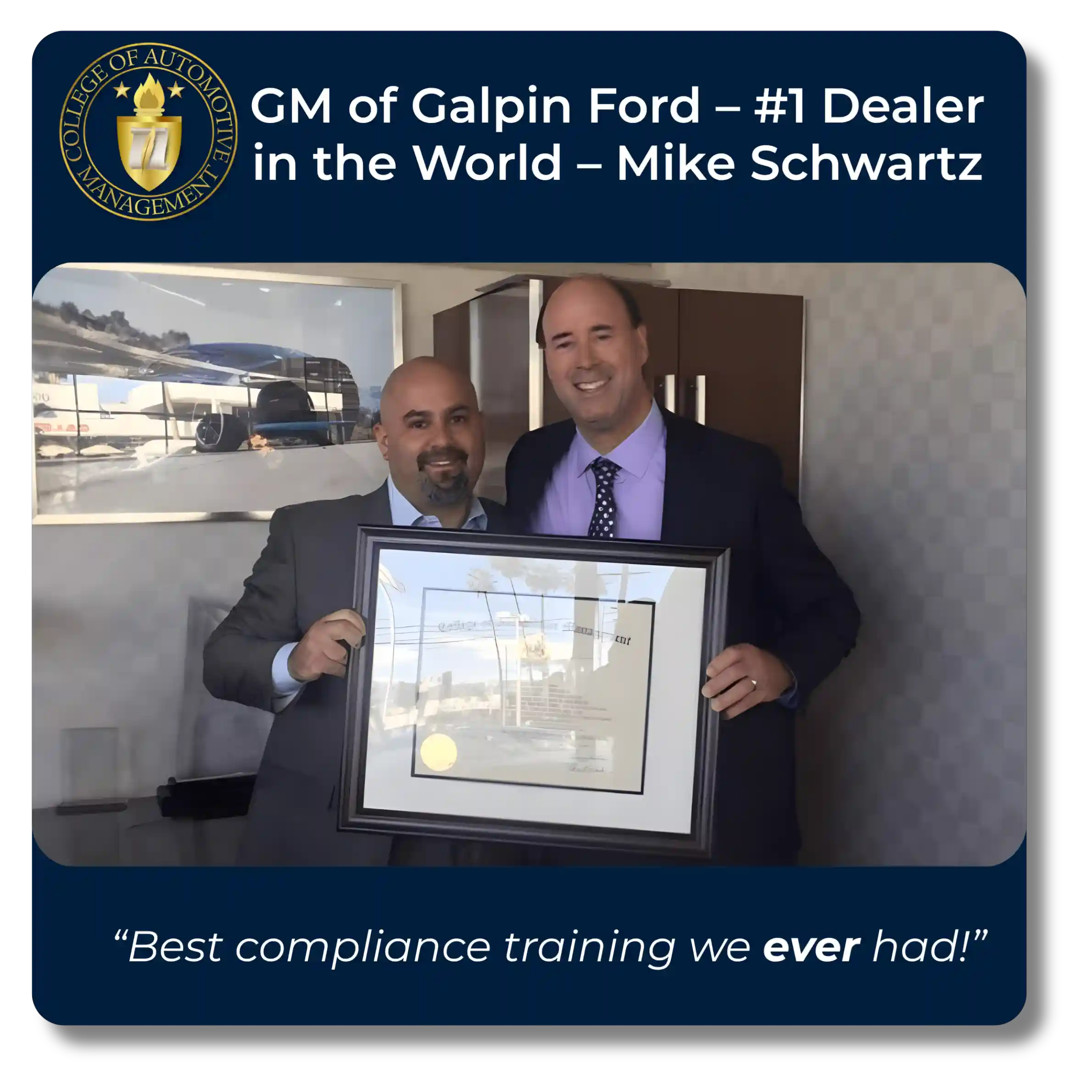 dealerships prefer CAM graduates