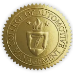official college of automotive management seal crest