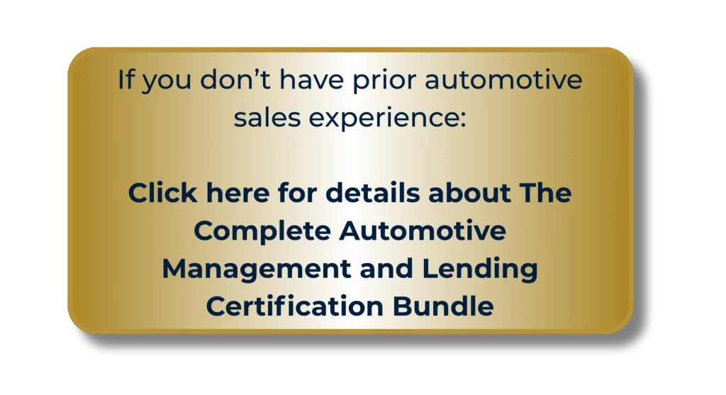 complete sales management and F&I management career bundle cam