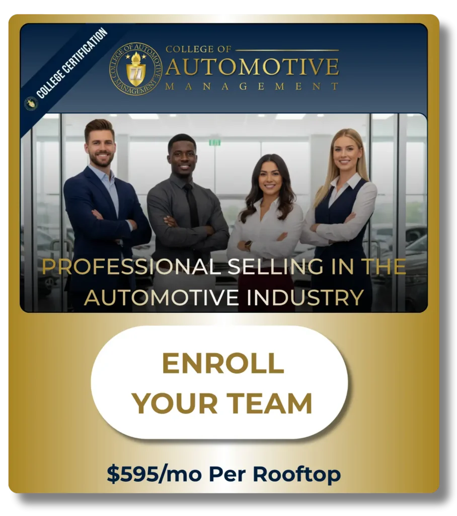 automotive dealership sales training subscription