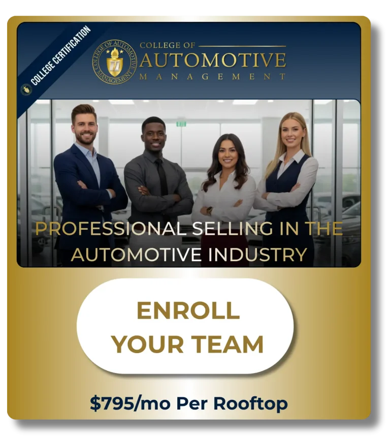 automotive dealership sales training subscription