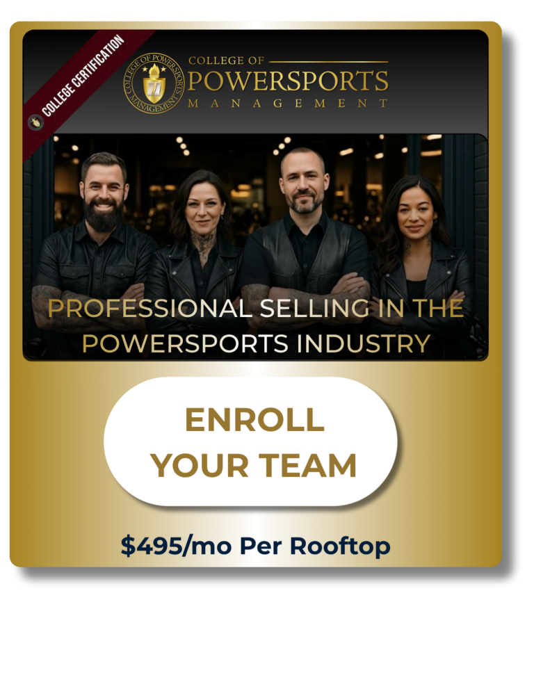 powersports sales training