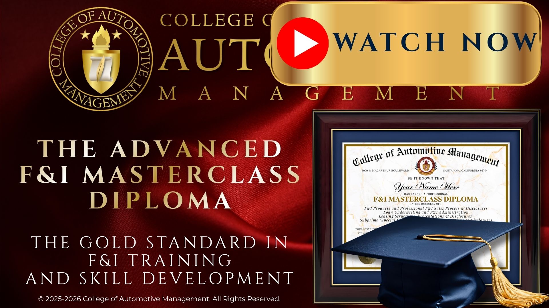 F&I Management Master Class Video