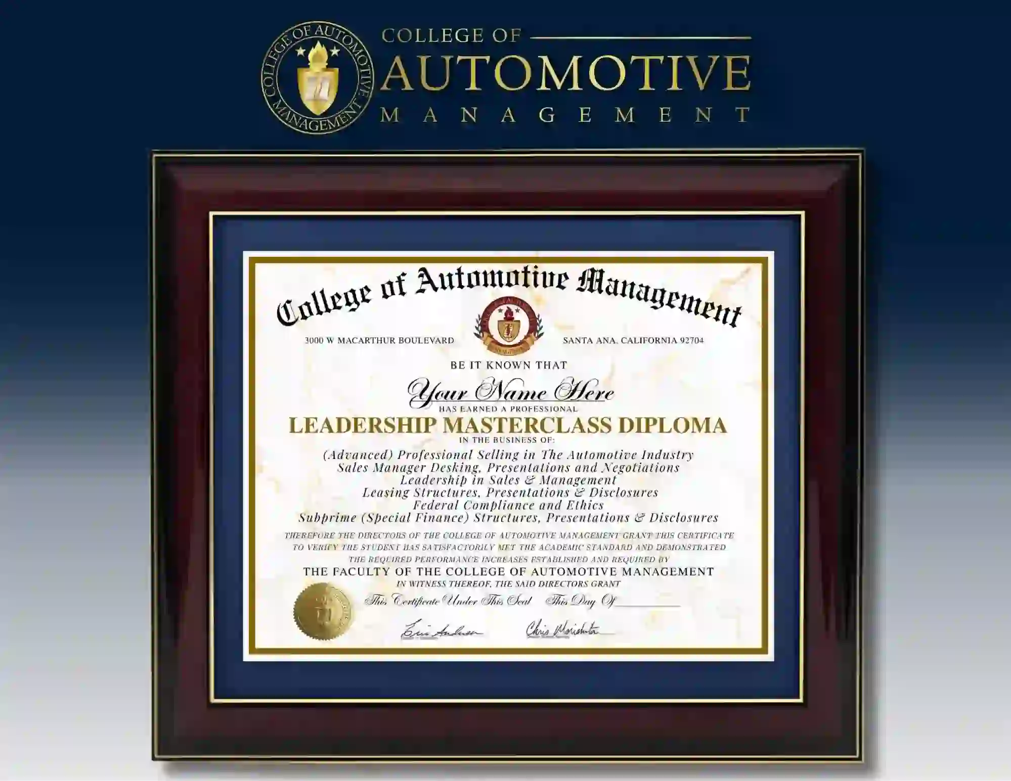 CAM SALES MANAGEMENT MASTERCLASS DIPLOMA