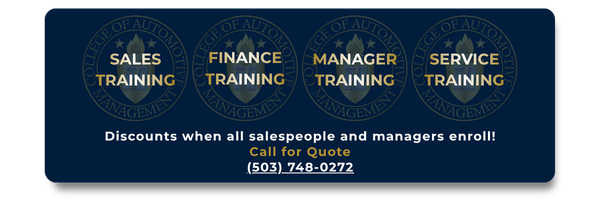 dealership sales training quote